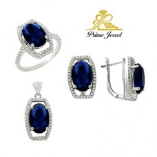 Gümüş zirkon taşlı set